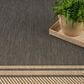 Nourison Horizon HOZ03 Charcoal 9" x 12" Indoor/Outdoor Area Rug, , large