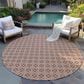 Dalyn Rug Company Marlo 10" Round Paprika Indoor/Outdoor Area Rug, , large