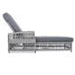 Hearth and Haven GO Outdoor Long Reclining Chaise Lounge with Armrests and Adjustable Backrest in Grey, , large