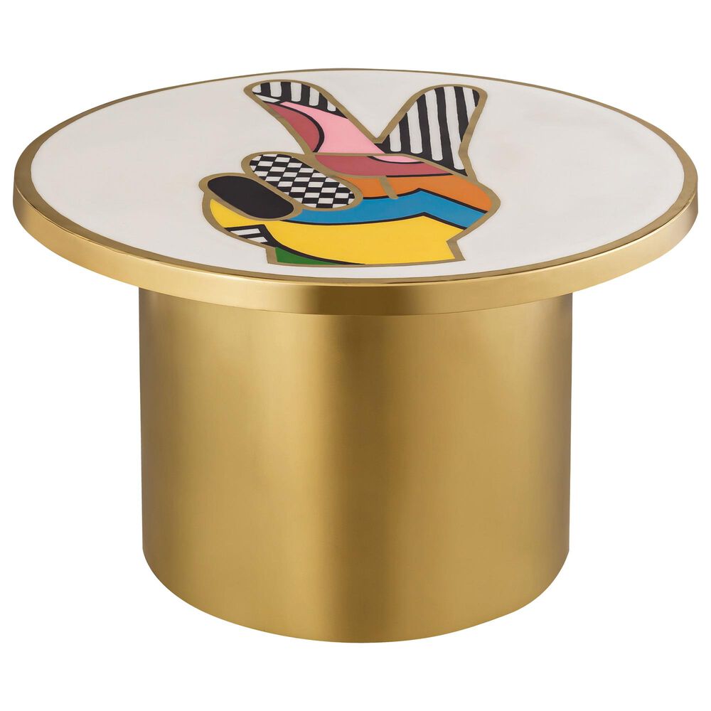 Tov Furniture Peace Coffee Table in Brass, , large
