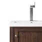 James Martin Vanities Britannia 24" Single Bathroom Vanity in Mid Century Acacia with 3.5 cm White Glossy Resin Top and Rectangular Sink, , large