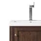 James Martin Vanities Britannia 24" Single Bathroom Vanity in Mid Century Acacia with 3.5 cm White Glossy Resin Top and Rectangular Sink, , large