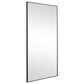 Maple and Jade 36" x 18" Rectangular Wood Wall Mirror with Thin Minimalistic Frame in Oiled Black, , large