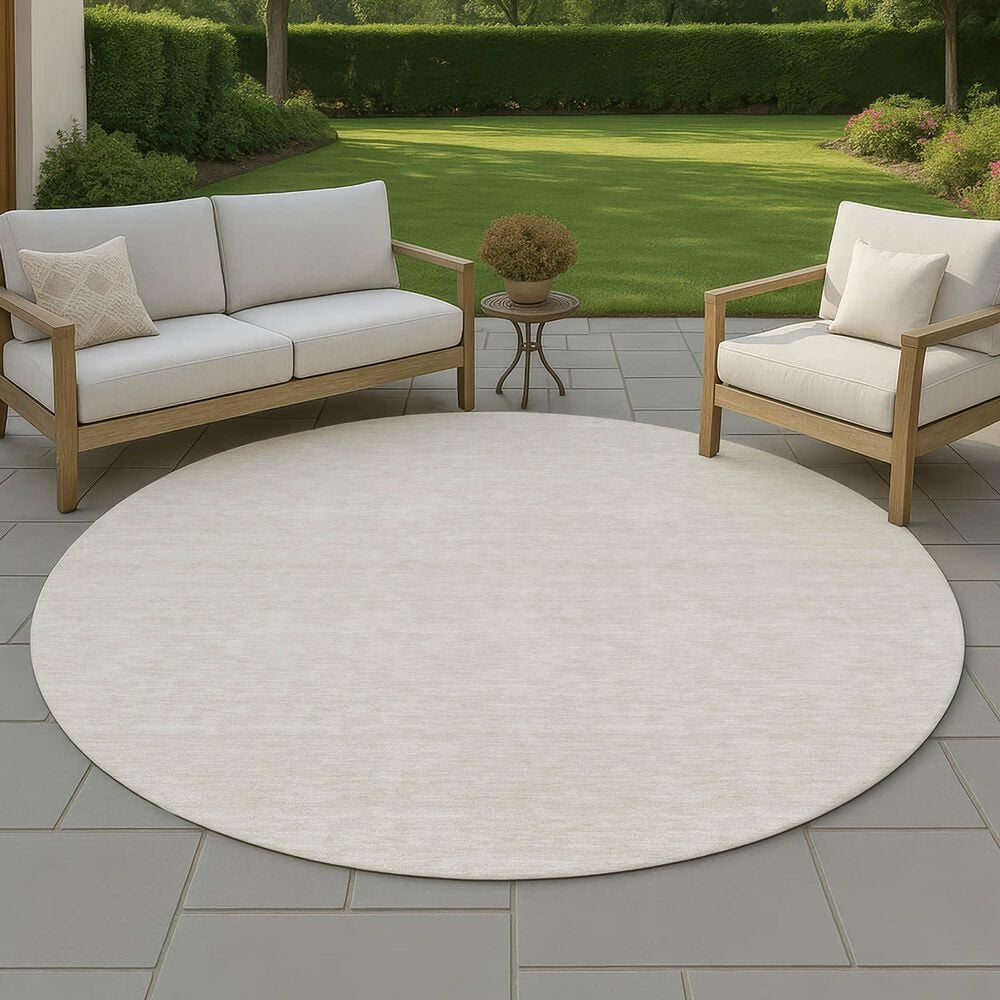 Dalyn Rug Company Soft Essentials Solid Linen 8' Round Area Rug, , large
