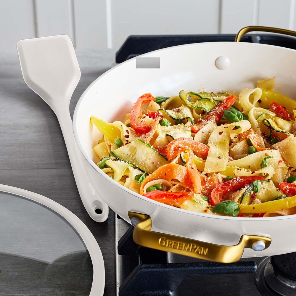 Green Pan Reserve Pro 11" Ceramic Nonstick Everyday Pan with Lid in Cream, , large
