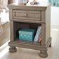 Signature Design by Ashley Lettner 1 Drawer Night Stand in Light Gray, , large