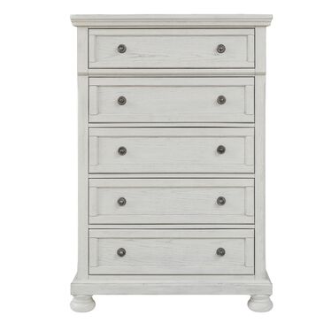 Signature Design by Ashley Robbinsdale 5 Drawer Double Knob Chest in Antique White, , large