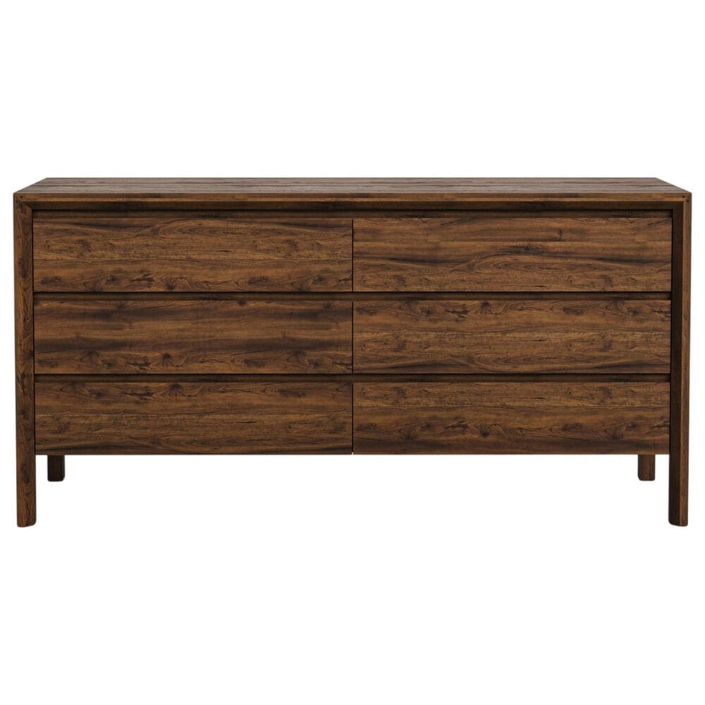 Stickley Furniture Saranac 6 Drawer Dresser Only in Distressed Walnut, , large