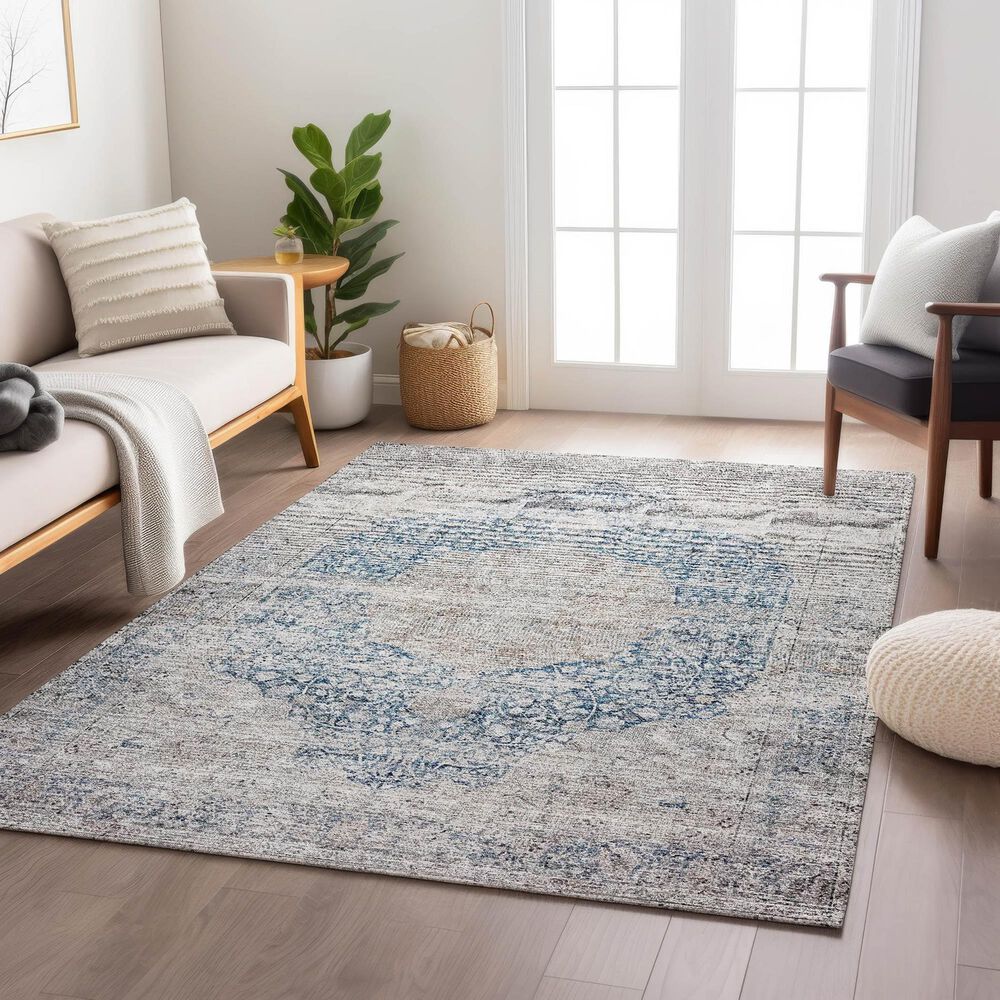 Dalyn Rug Company Karaj KJ8 10&#39; x 14&#39; Blue Indoor/Outdoor Area Rug, , large