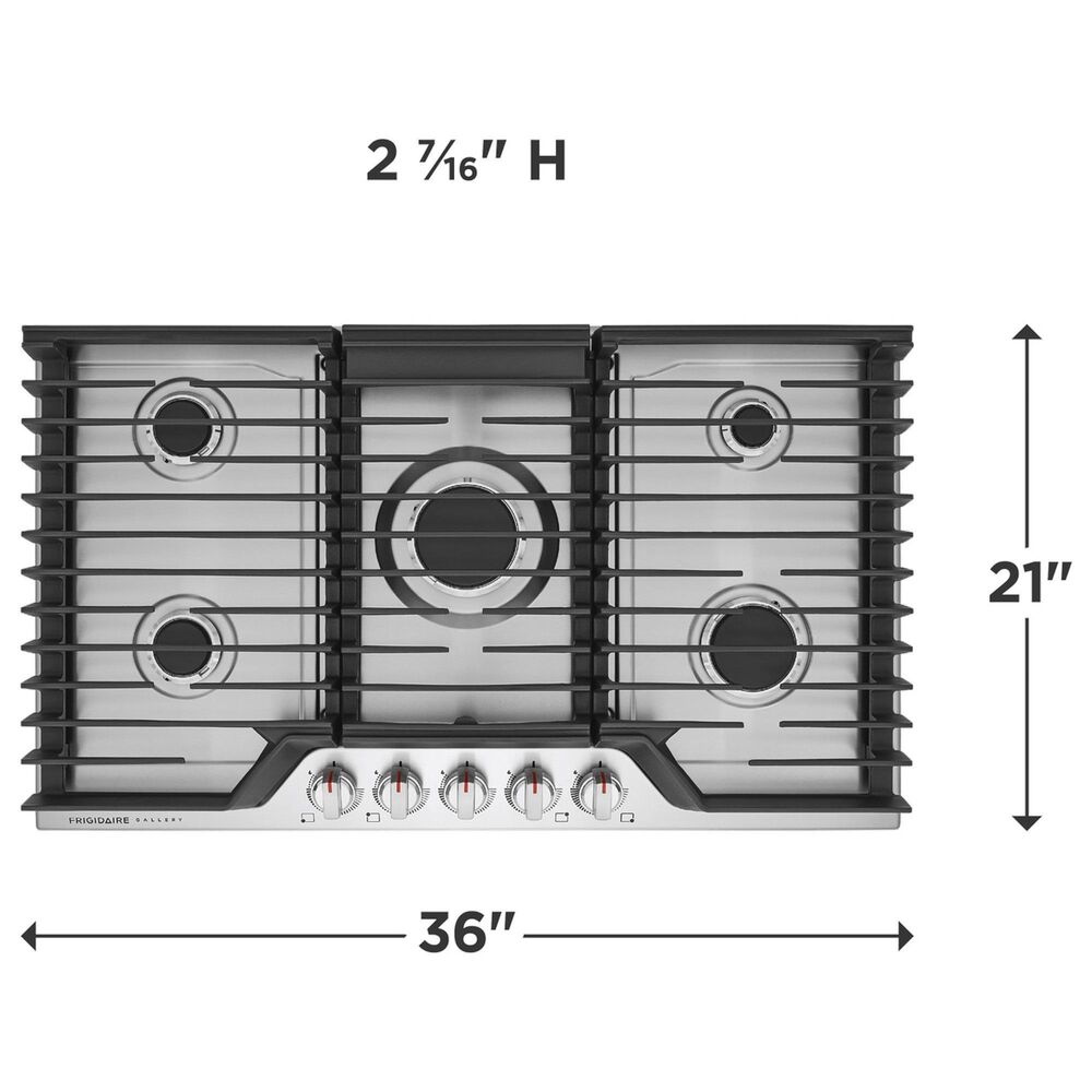 Frigidaire Gallery 2-Piece Kitchen Package with 30" Electric Microwave Combination Wall Oven and 36" Gas Cooktop in Stainless Steel, , large