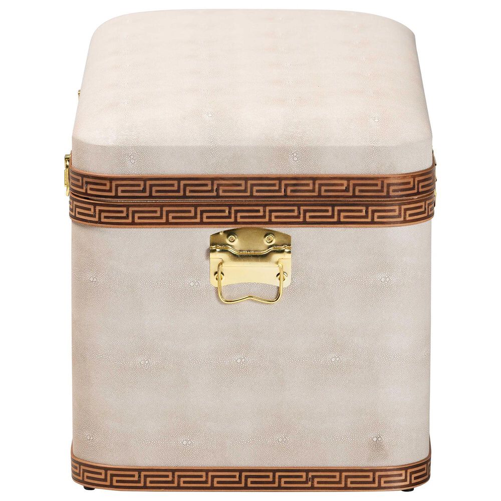 Baxton Studio Brenner Storage Trunk in Beige, , large