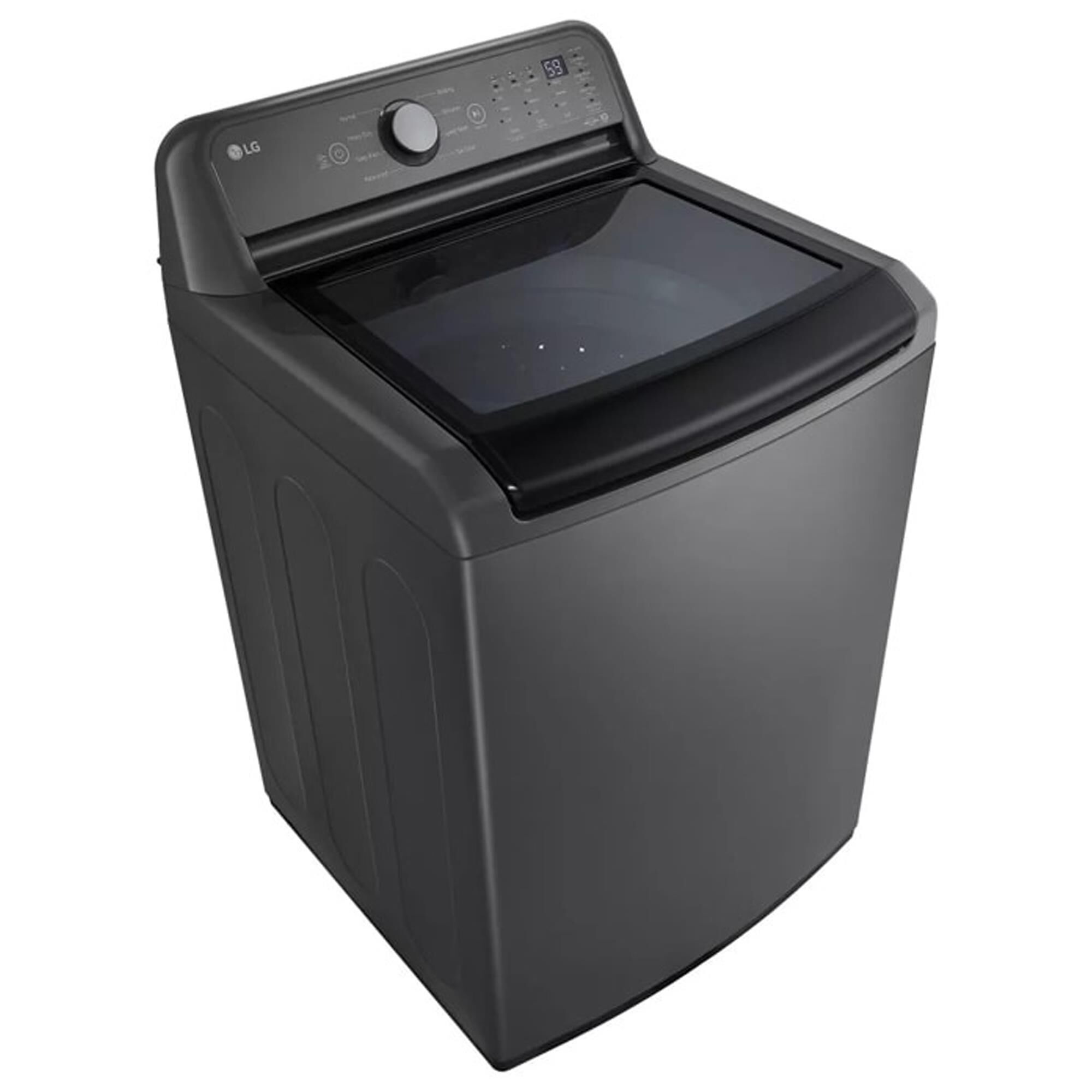 LG 5.0 Cu. Ft. Top Load Washer with Impeller in Middle Black