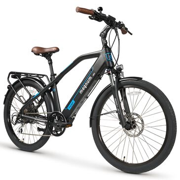 Magnum Voyager 26 Electric Bike in Matte Black and Blue, , large