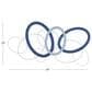 Maple and Jade 22" x 43" Geometric Overlapping Oval Wall Decor in Matte Blue and White, , large