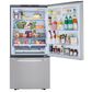 LG 26 Cu. Ft. Bottom-Freezer Refrigerator in Stainless Steel, , large