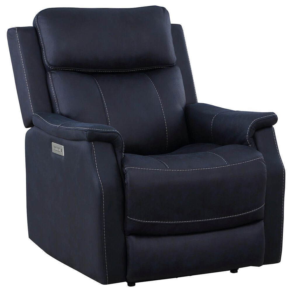 Steve Silver Valencia Dual-Power Recliner in Ocean Blue, , large