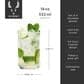True Brands Deco Beau Crystal Highball Glasses in Clear (Set of 4), , large