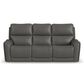 Flexsteel Carter Power Reclining Loveseat in Gray, , large