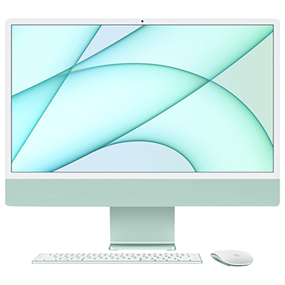 Apple 24" iMac All-In-One Desktop | Apple M1 - 8GB RAM - Apple M1 8-Core - 256GB SSD in Green with 3-Year AppleCare+, , large