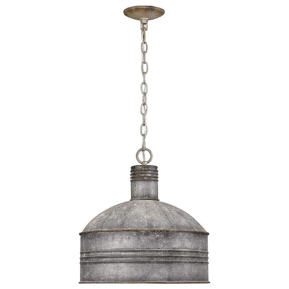 Golden Lighting Shiloh 1-Light Large Pendant in Aged Galvanized Steel, , large