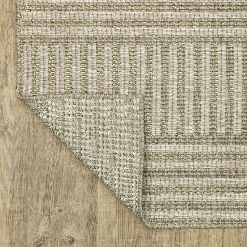 Oriental Weavers Tortuga TR02A 1&#39;10&quot; x 7&#39;6&quot; Beige and Black Runner, , large