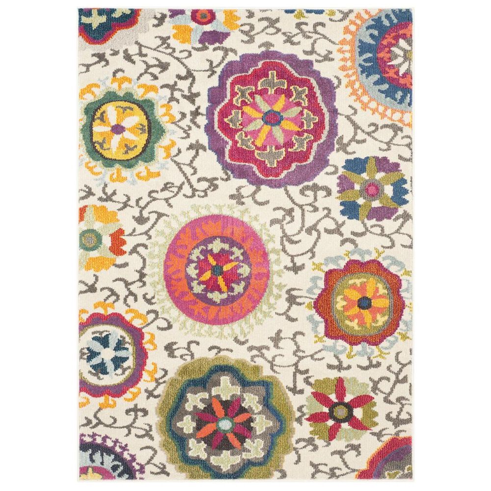 Safavieh Monaco MNC233A-3 3&#39; x 5&#39; Ivory/Multi Area Rug, , large