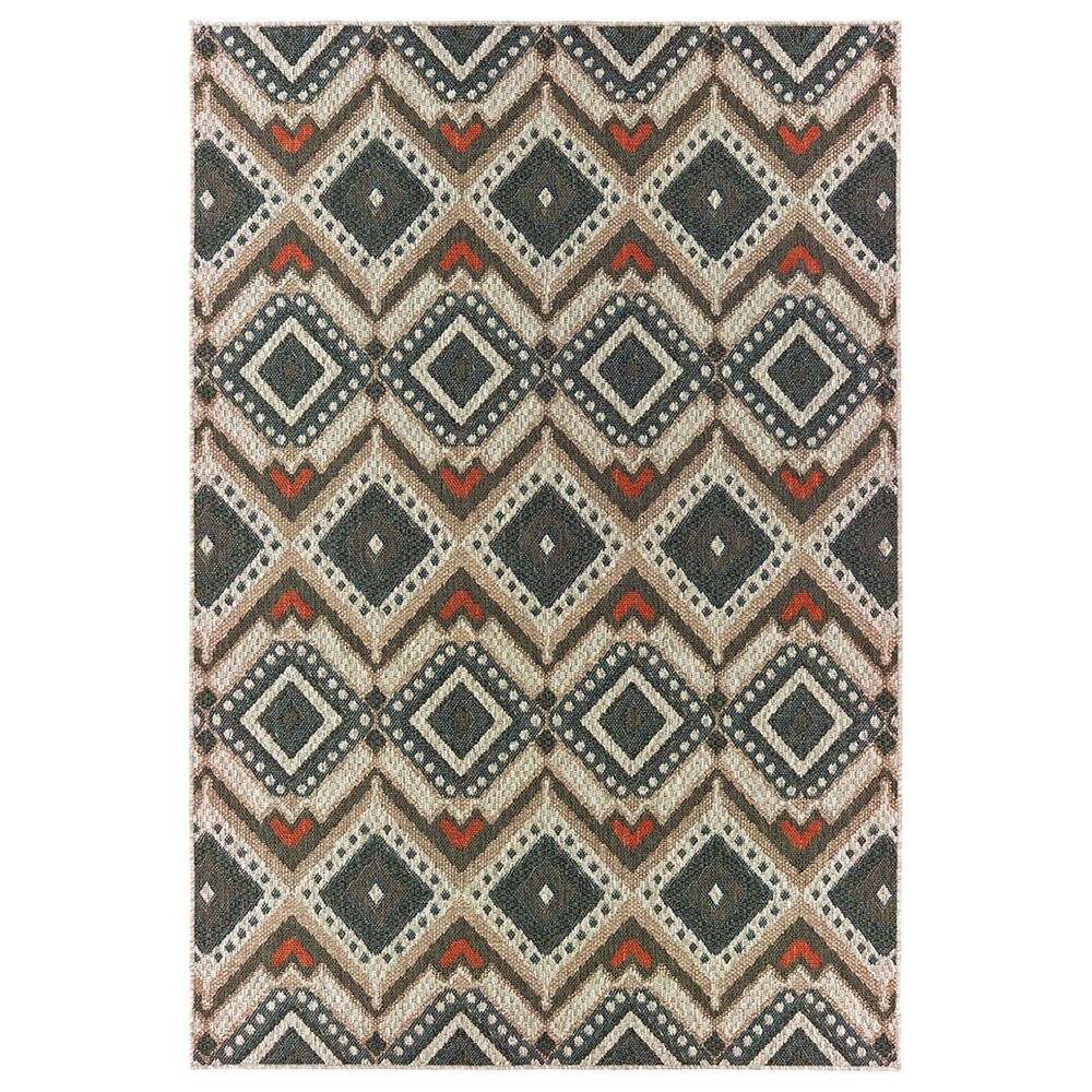 Oriental Weavers Latitude 2X 9"10" x 12"10" Grey Area Rug, , large