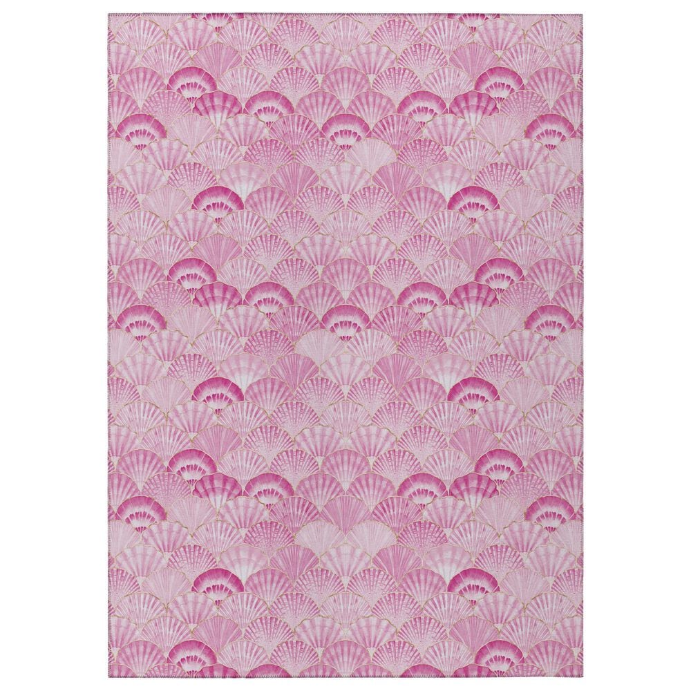 Dalyn Rug Company Seabreeze Animal Print 8" Round Blush Area Rug, , large