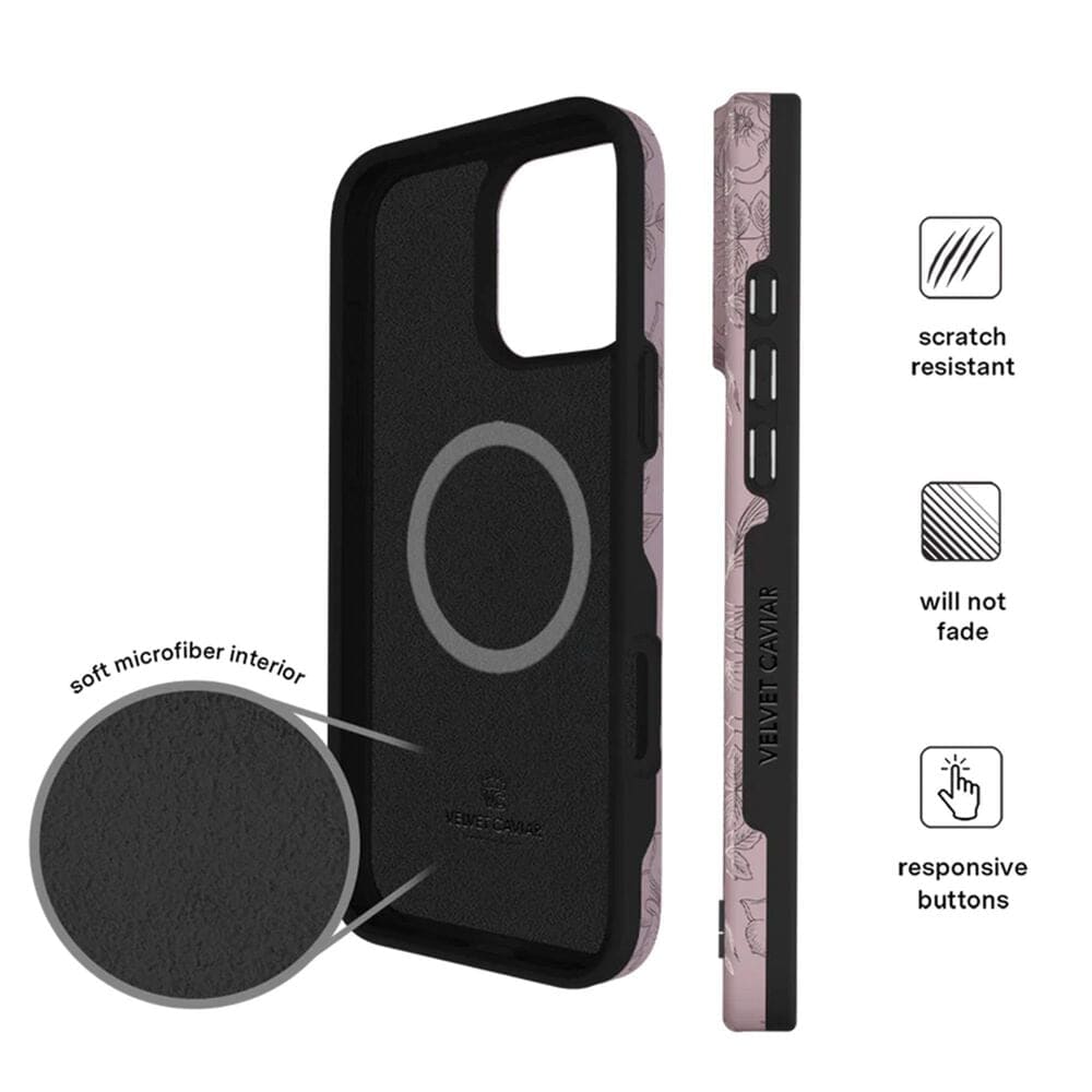 Velvet Caviar MagSafe Case for Apple iPhone 16 Pro - Dusty Rose Chrome Floral, , large