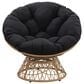 Valor Living Papasan Swivel Chair in Black, , large