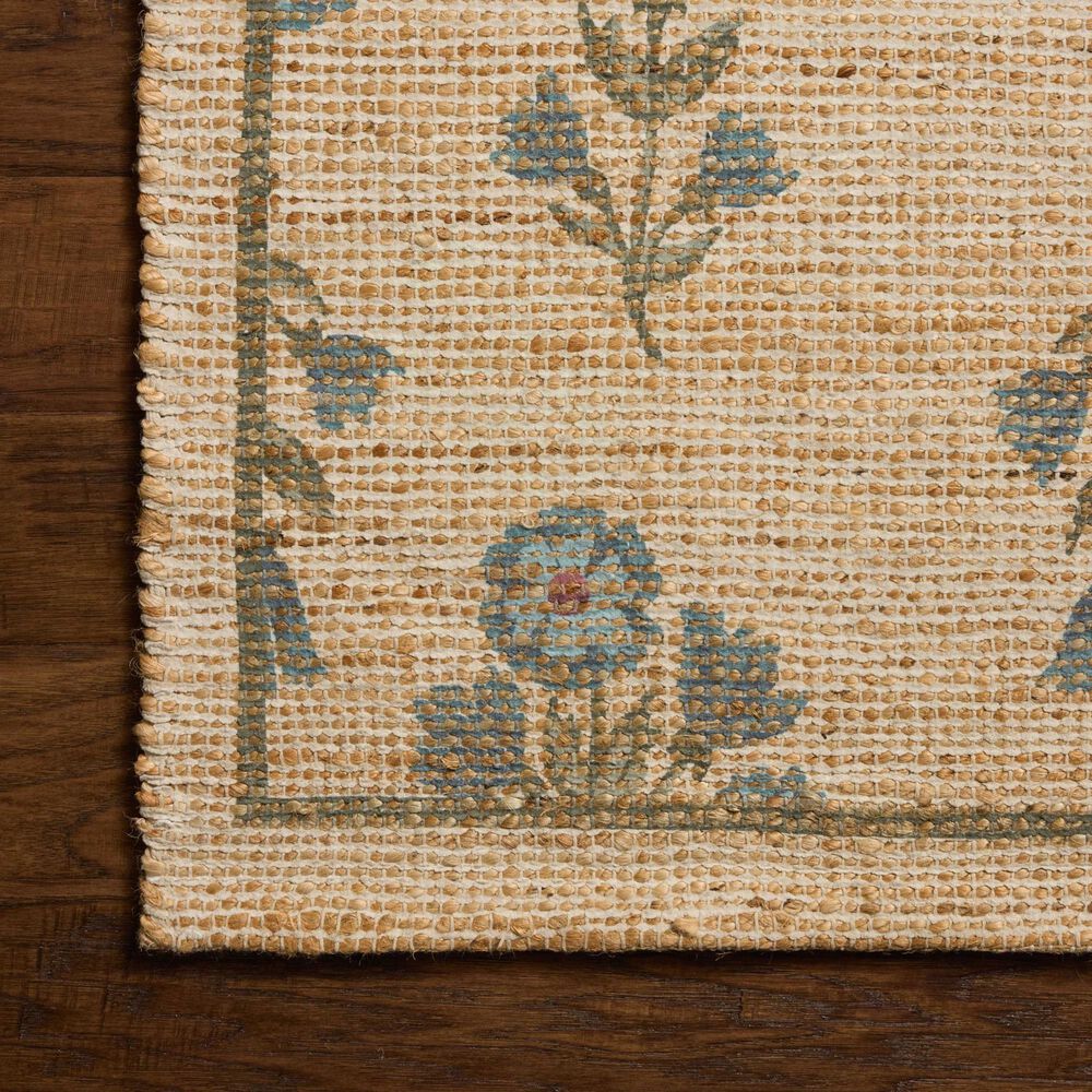 Chris Loves Julia x Loloi Rue Moss and Blue 3'6" x 5'6" Area Rug, , large