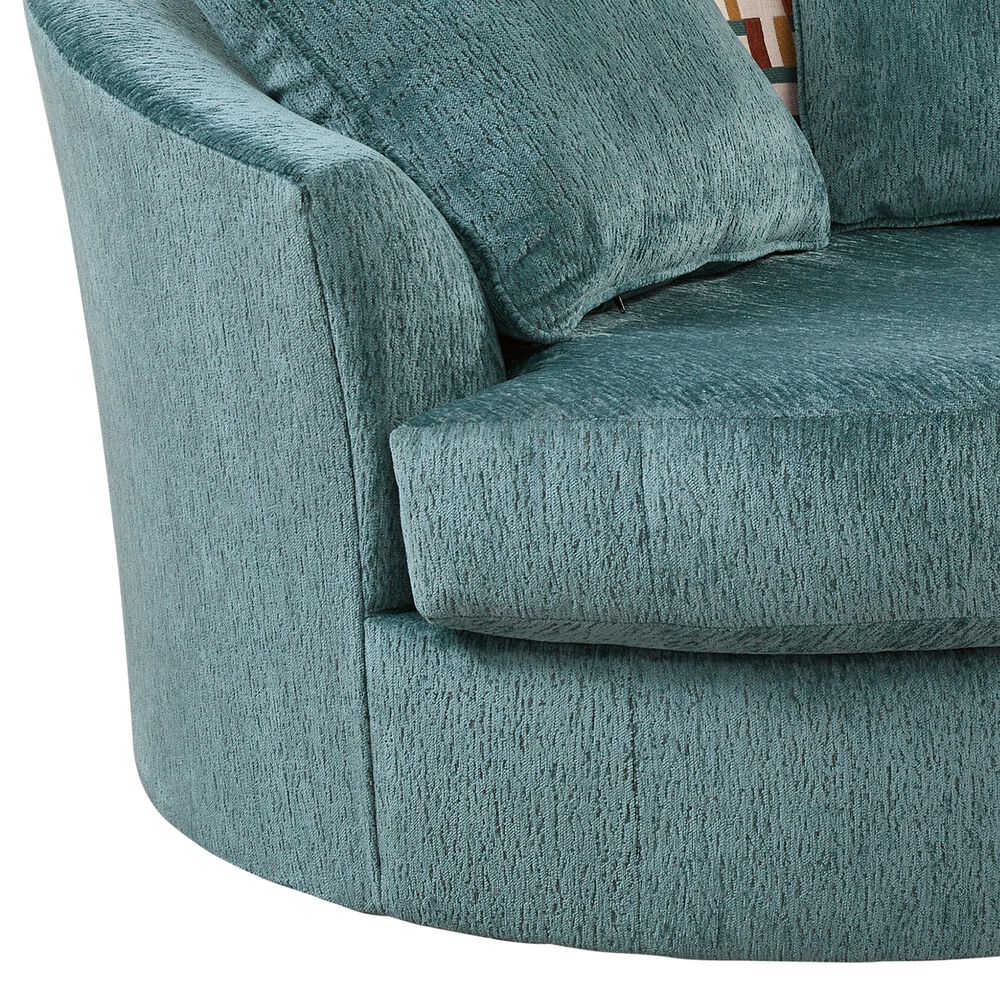 Ashley Laylabrook Oversized Swivel Accent Chair Teal, , large