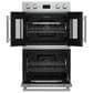 Forno Asti 30" Double Electric Wall Oven with Upper French Door in Stainless Steel, , large