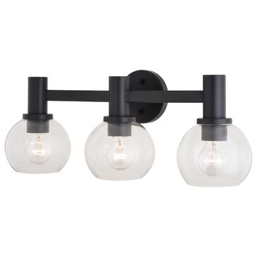 Vaxcel Marshall 3-Light Bathroom Vanity in Matte Black, , large
