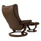 Stressless Wing Large Leather Classic Chair and Ottoman in Paloma Chestnut, , large