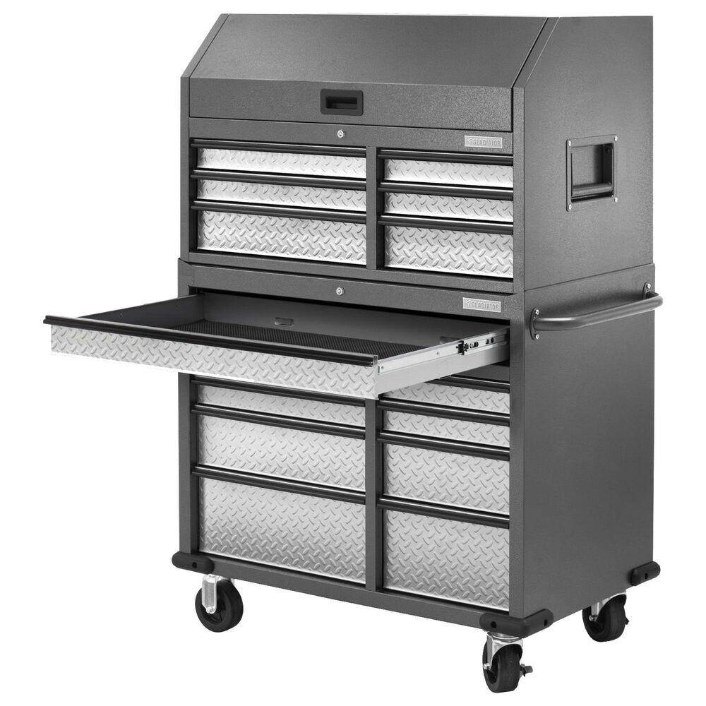 Gladiator 41&quot; 15-Drawer Mobile Tool Chest Combo in Hammered Granite, , large