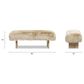 Jennifer Taylor Home Leda Accent Bench with Natural Blonde Upholstered in Natural, , large