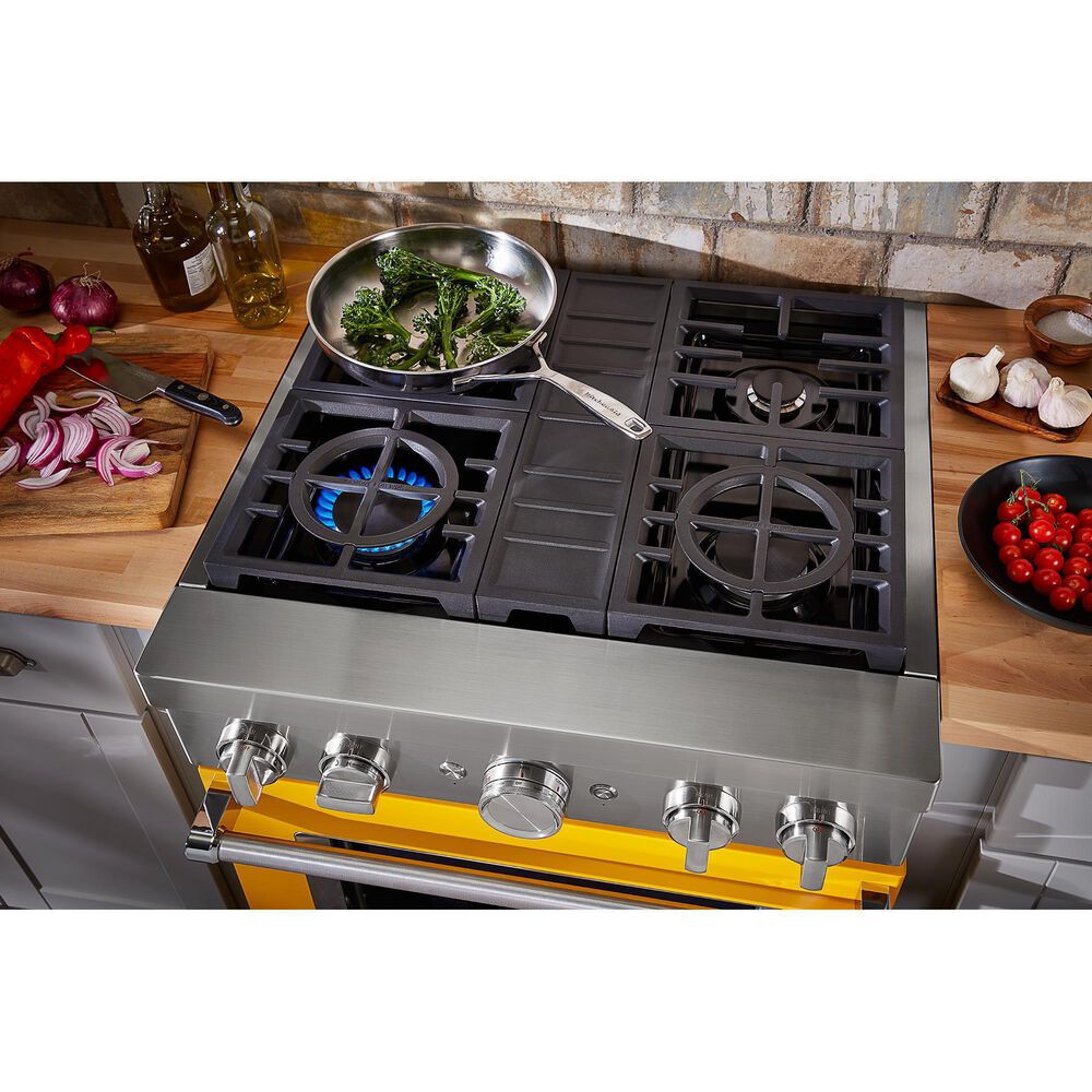 KitchenAid 4.1 Cu. Ft. Freestanding Gas Range with True Convection in Yellow Pepper, , large