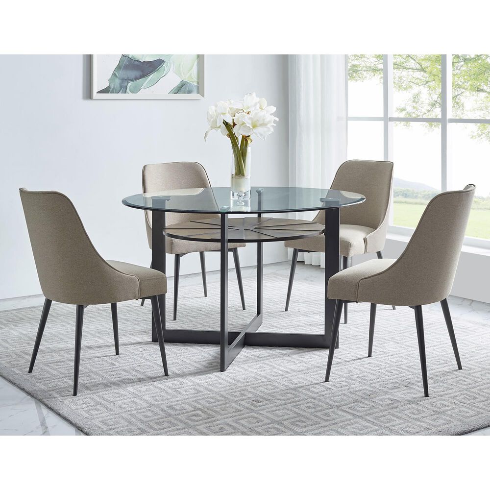Steve Silver Owen 48&quot; Counter Height Table in Carmel/Silver, , large