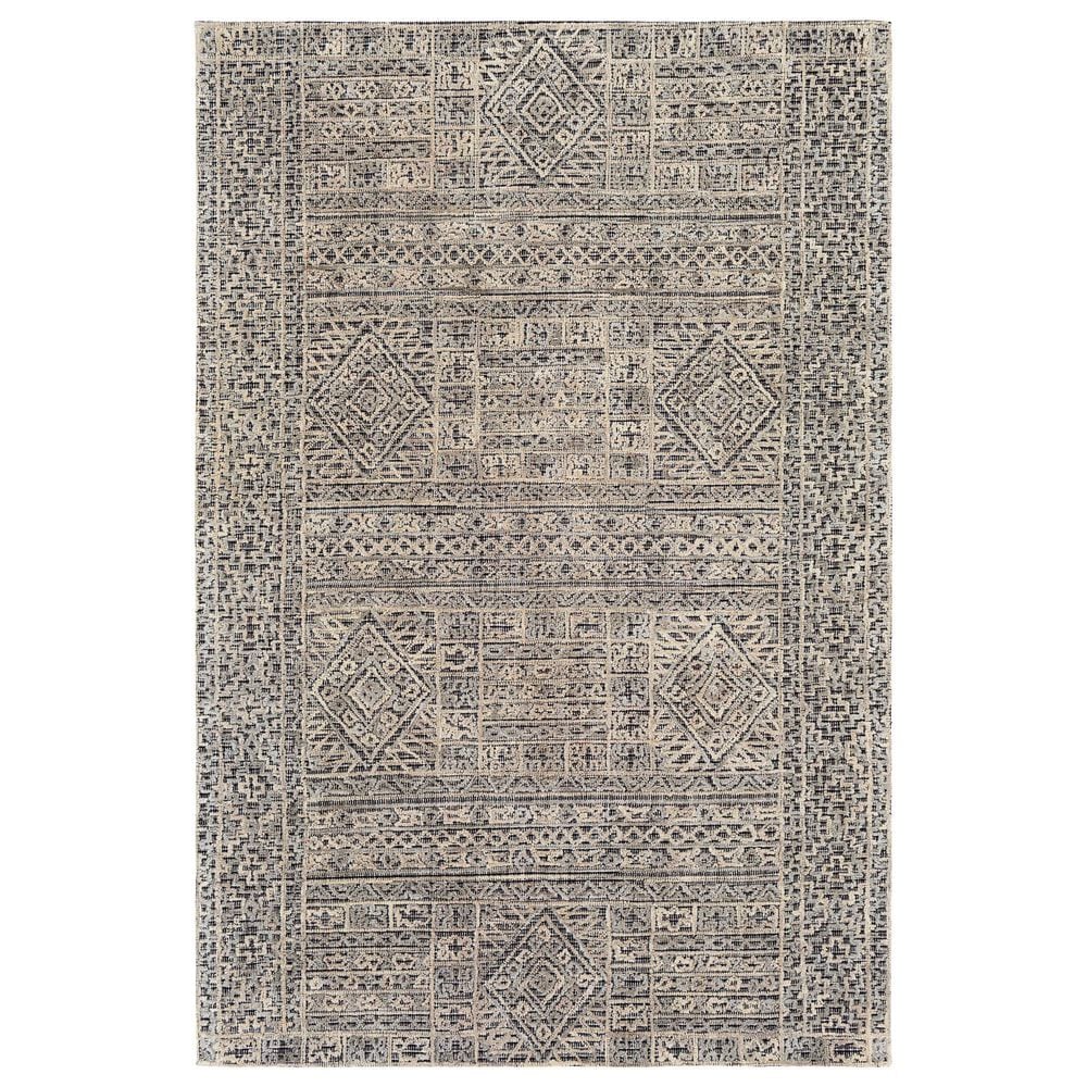 Surya Oakland 5" x 7"6" Black, Gray and Taupe Area Rug, , large