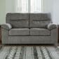 Ashley Bindura Manual Reclining Glider Loveseat in Mineral, , large