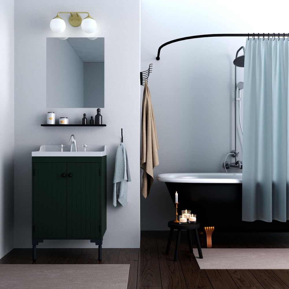 Hunter Hepburn 2-Light Vanity in Painted Modern Brass, , large