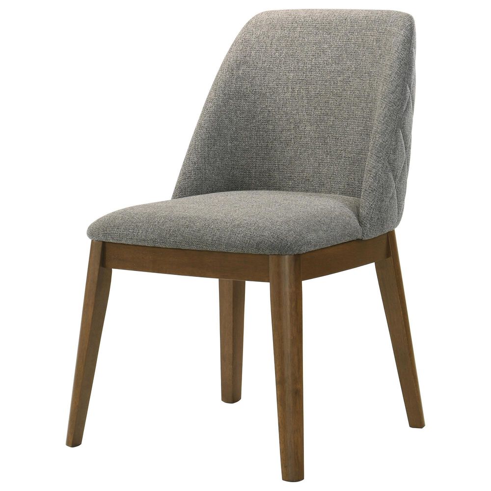 Coaster Franklin Side Chair with Grey Cushion in Dark Brown, , large