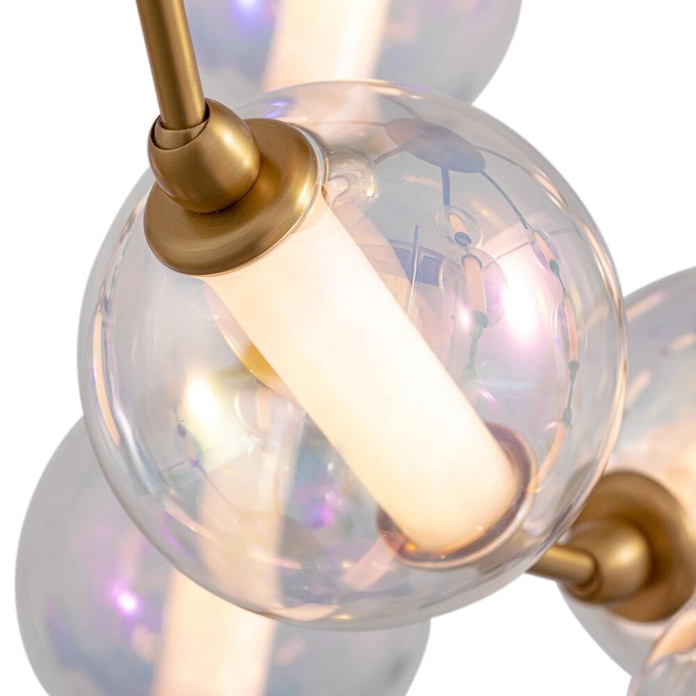 Golden Lighting Pearla 28" LED Pendant in Brushed Champagne Bronze, , large