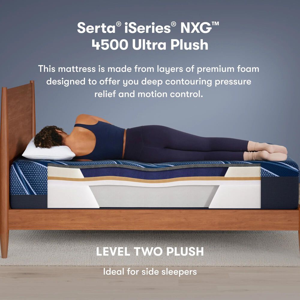 Serta iSeries NXG 4500 Foam Ultra Plush King Mattress, , large
