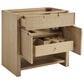 James Martin Vanities Solene 36" Single Bathroom Vanity in Seaside Oak with Single Hole 3 cm White Zeus Quartz Top and Rectangular Sink, , large