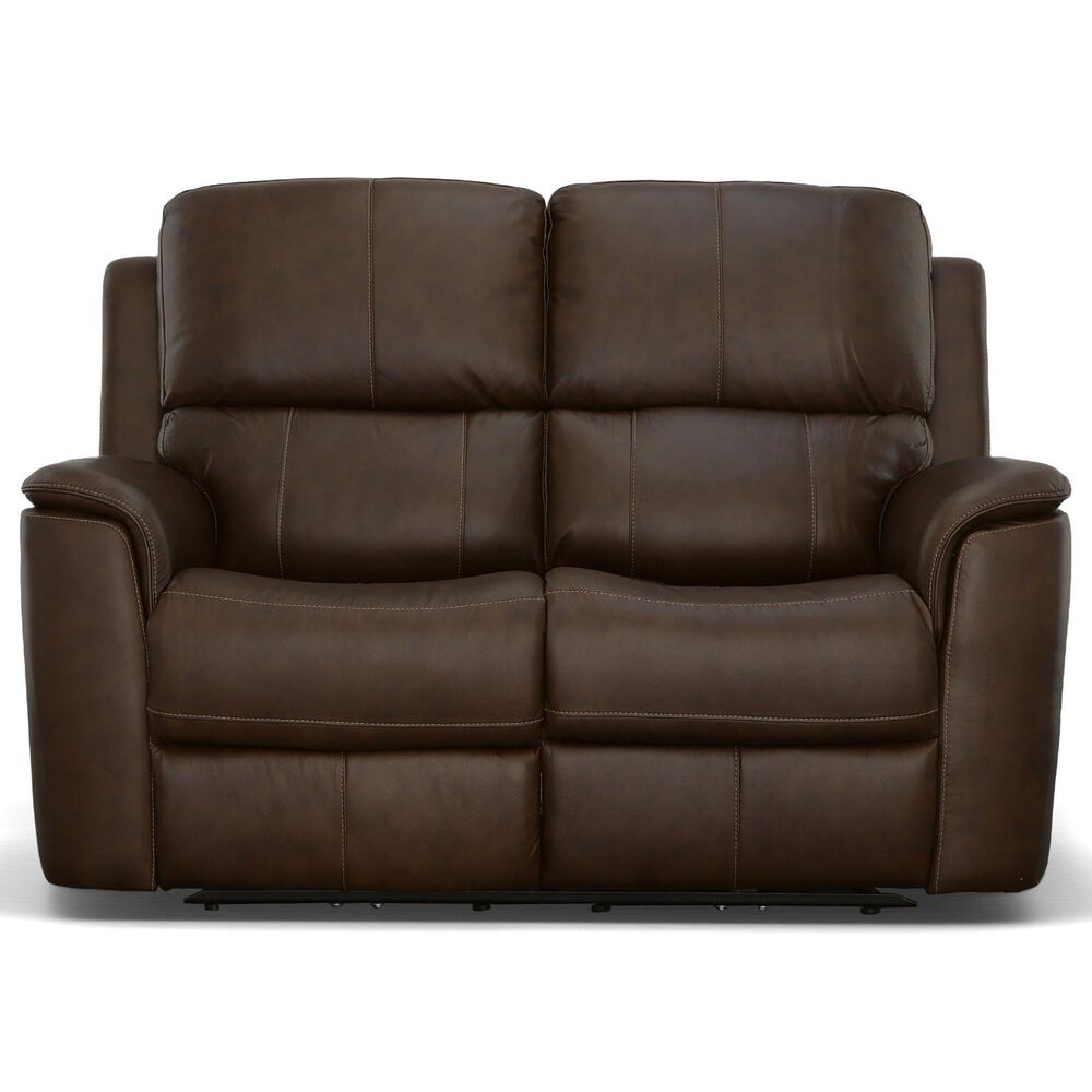 Flexsteel Henry Power Sofa and Loveseat Set in Burnt Umber, , large