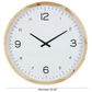 Maple and Jade Decorative Wall Clock with White Backing in Light Brown, , large