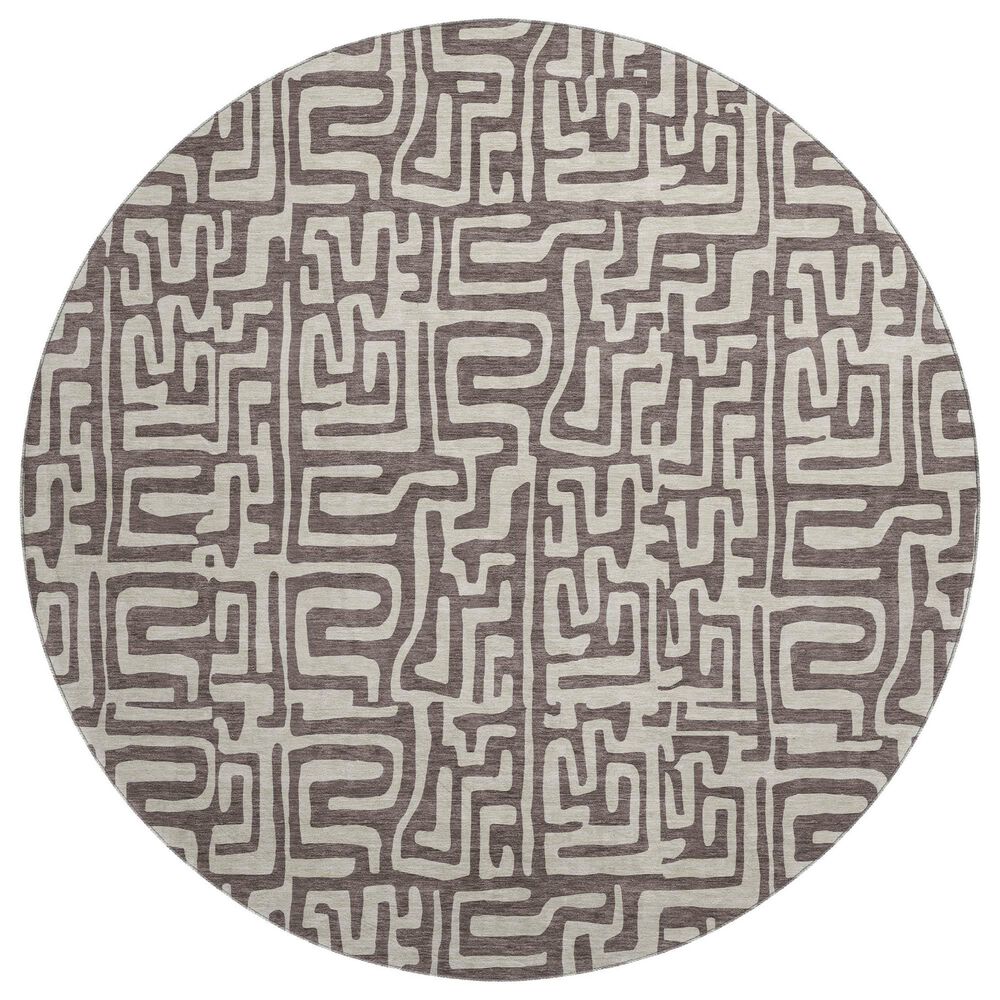 Dalyn Rug Company The Reserve TR1 Chocolate 8" Round Indoor/Outdoor Area Rug, , large