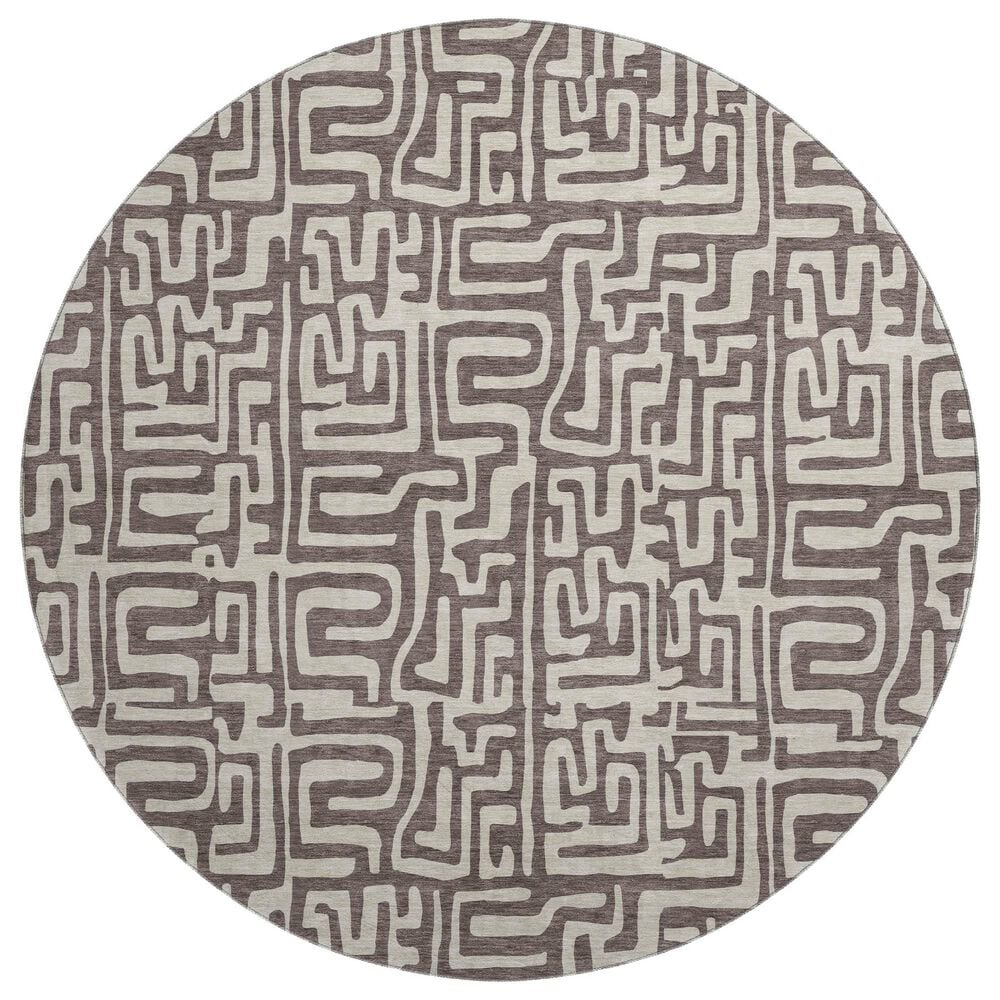 Dalyn Rug Company The Reserve TR1 Chocolate 8" Round Indoor/Outdoor Area Rug, , large
